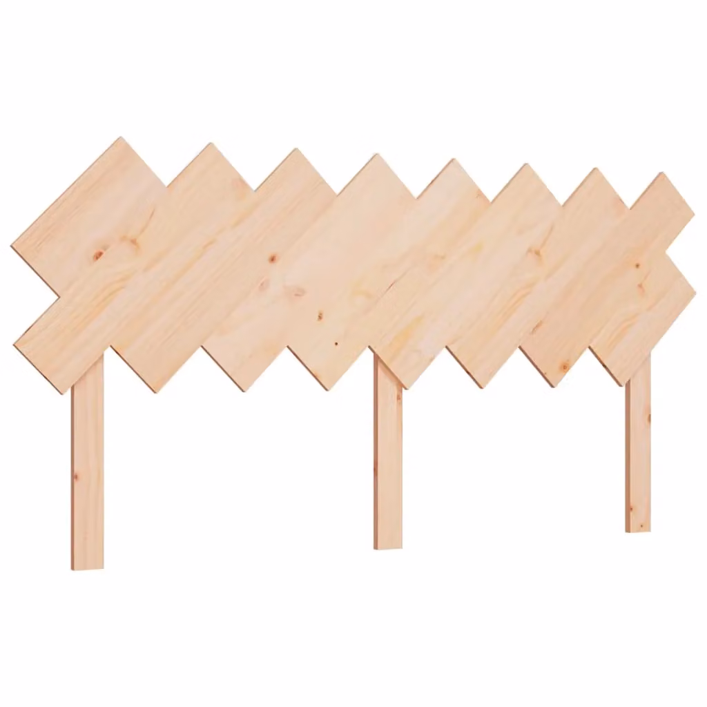 Berkfield Home Rustic Solid Wood Pine Bed Headboard, Brown, W: 159.5 cm, D: 3 cm, H: 80.5 cm