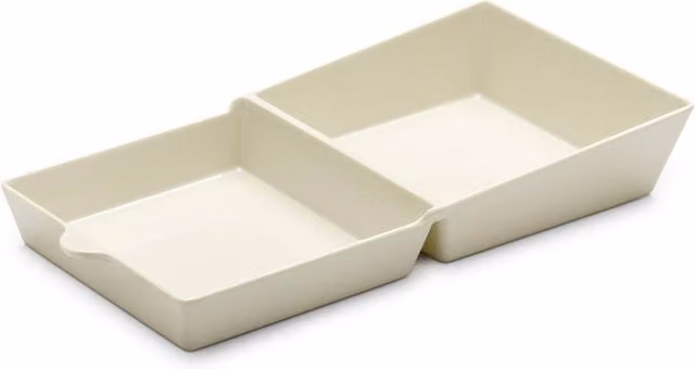 Zeal Fakeaway Divided Melamine Burger Tray in Beige – 1