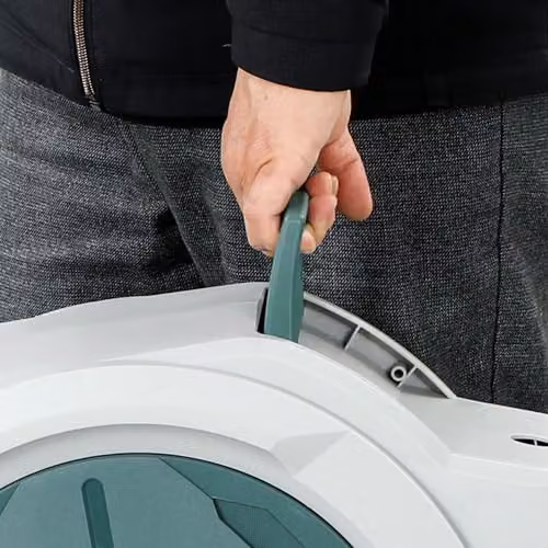 Outsunny Wall Mounted Retractable Hose Reel in Light Grey and Green – 6