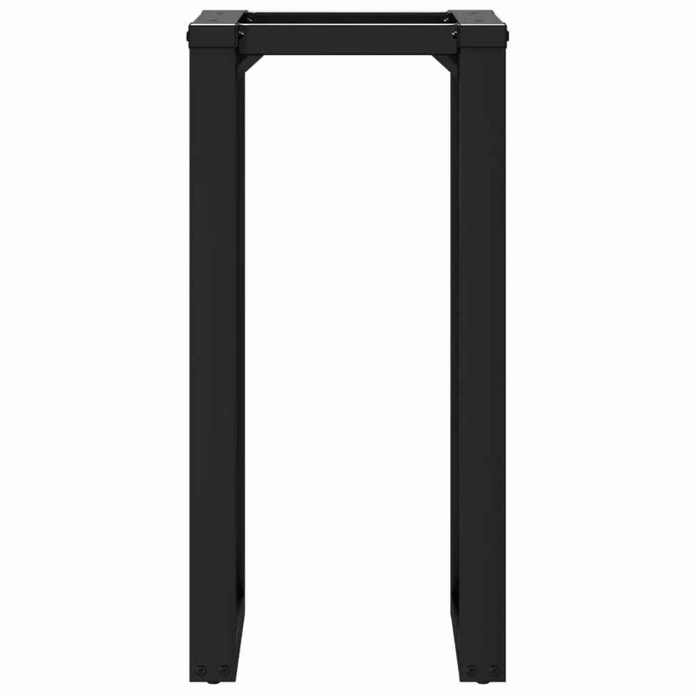 Berkfield Home Durable O-Frame Dining Table Legs in Black Steel, W/D/H: 40 x 40 x 73 cm – 3