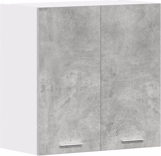 Berkfield Home Kitchen Wall Cabinet in Concrete Grey, W/D/H: 60 x 31 x 60 cm