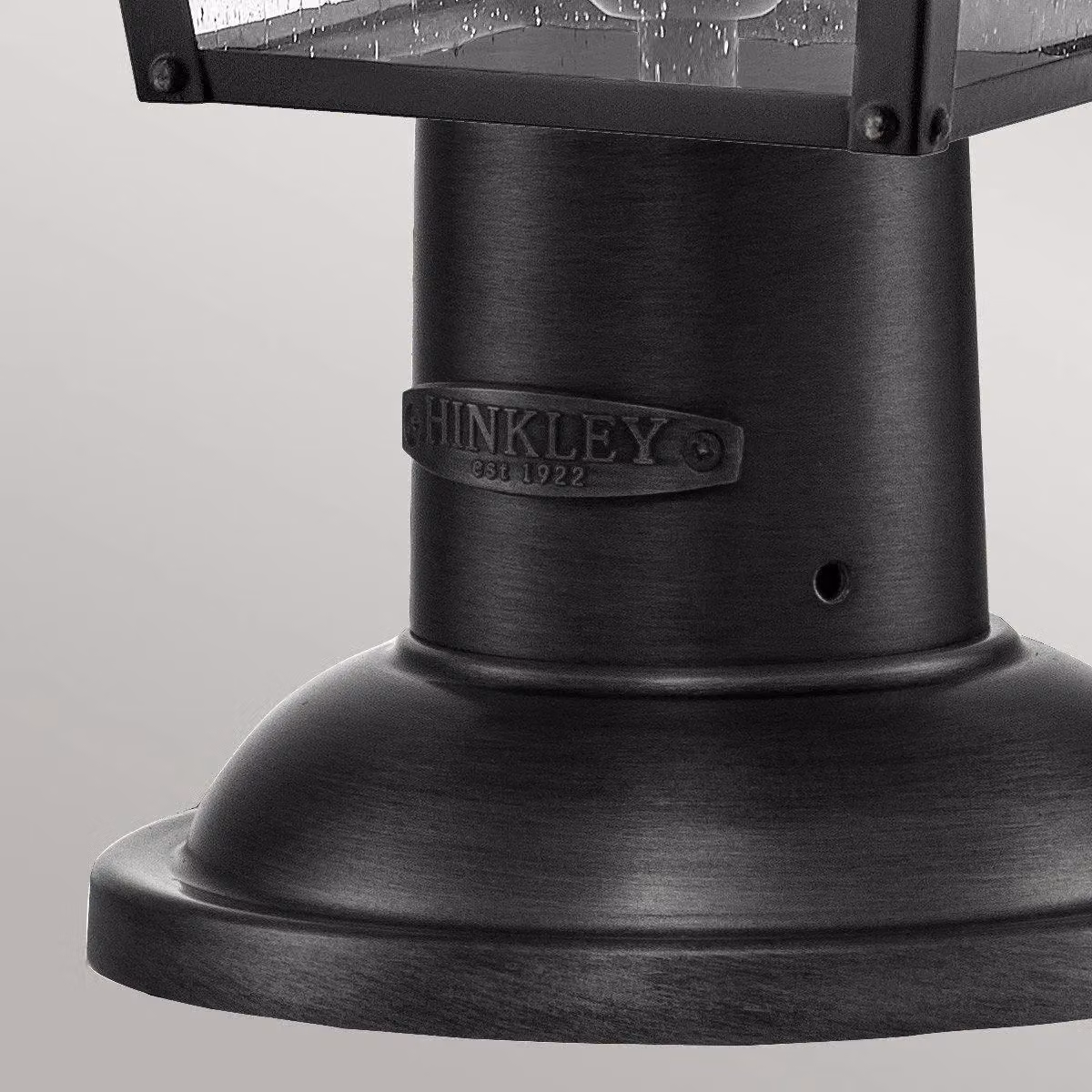 Hinkley Huntersfield Outdoor Pedestal Lantern in Black with IP44 Rating – 2
