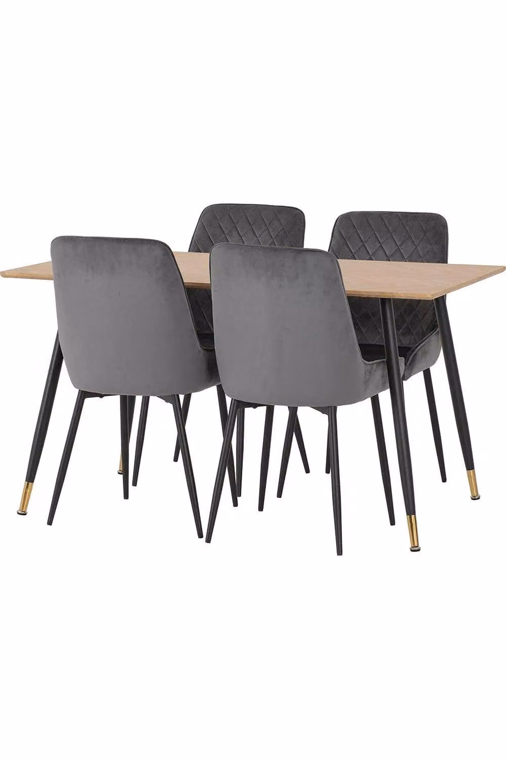 Seconique Hamilton Dining Set with 4 Avery Grey Chairs, W: 140 cm – 7
