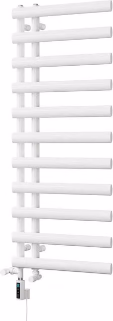 Elyan White Dual Fuel Thermostatic WIFI Towel Rail with App Control