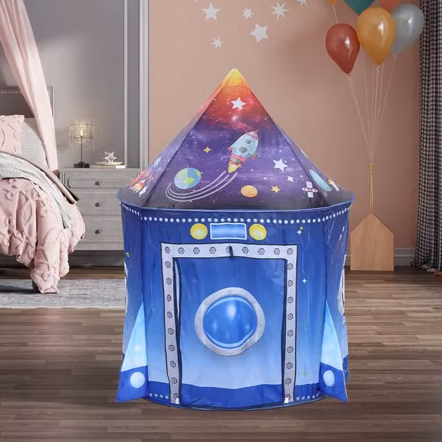 Livingandhome Foldable Fairy Pop-up Play Tent for Toddlers, Blue