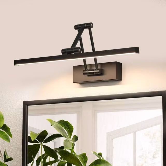 COMELY Black LED Mirror and Under Cabinet Wall Light, 9W, IP44 Rated – 1