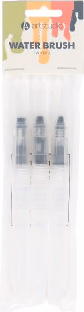 Art Studio Pack of 3 Transparent Plastic Water Brushes