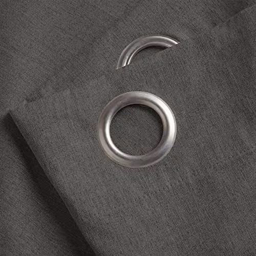 Alan Symonds Anthracite Blackout Thermal Eyelet Curtains, Pair, H: 137 cm x W: 110 cm – 2