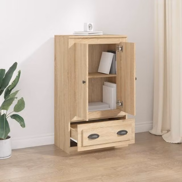 Berkfield Home Sonoma Oak Highboard in Beige, W/D/H: 60 x 35.5 x 103.5 cm – 1
