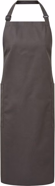 Premier Fairtrade Certified Unisex Cotton Full Apron in Grey