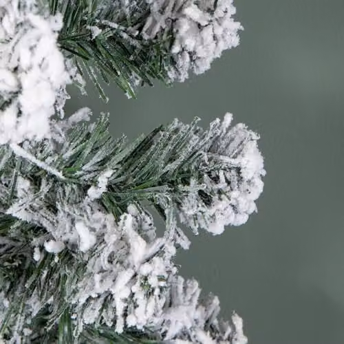 Samuel Alexander 2.7m Imperial Snowy Christmas Garland in White with 180 Tips – 4
