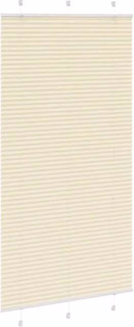 Berkfield Home Single Pleat Fabric Blind in Beige, W: 105 cm x H: 200 cm