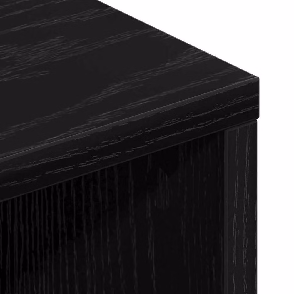 Berkfield Home Modern TV Cabinet in Black Oak, W: 150 cm, D: 30 cm, H: 44.5 cm – 5