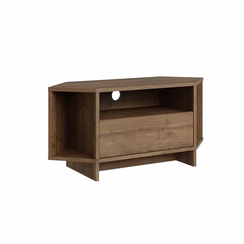 HOCUS PICUS Modern Corner TV Unit in Brown, White and Green – 2