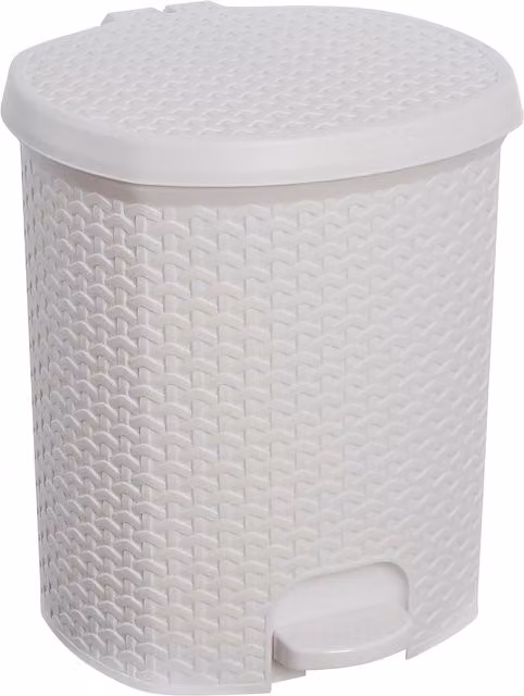 Keeeper Soft Close Pedal Waste Bin, 21 Litre, White