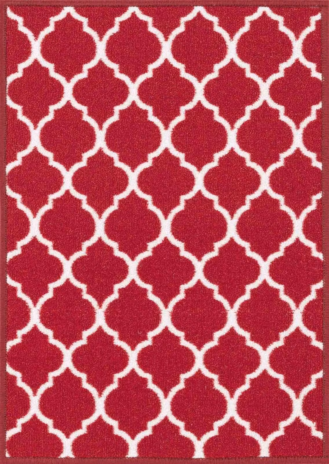 Desire Rugs Serdim Havana Non-Slip Trellis Design Washable Doormat, Red, W: 60 cm, D: 40 cm – 2