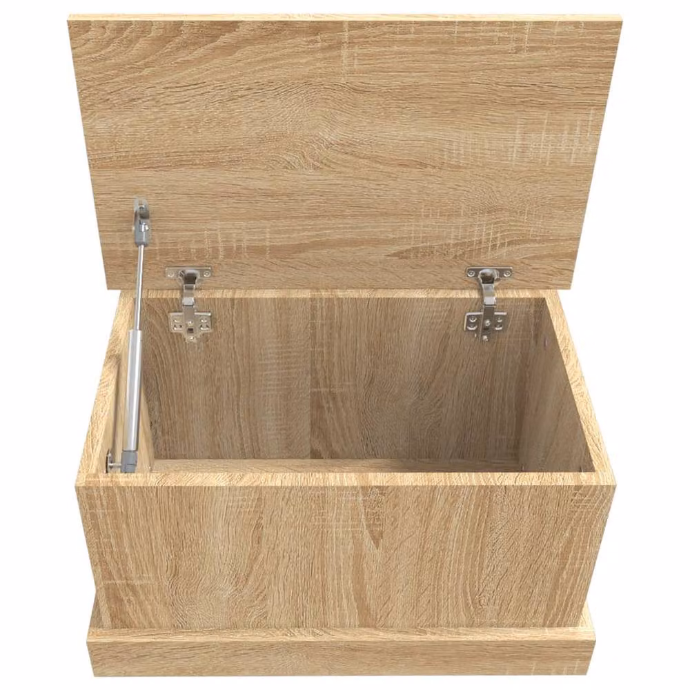 Berkfield Home Storage Box in Sonoma Oak and Beige, W/D/H: 50 x 30 x 28 cm – 2