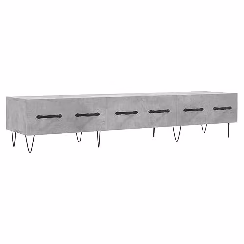 vidaXL Modern TV Cabinet in Grey, W/D/H: 150 x 36 x 30 cm