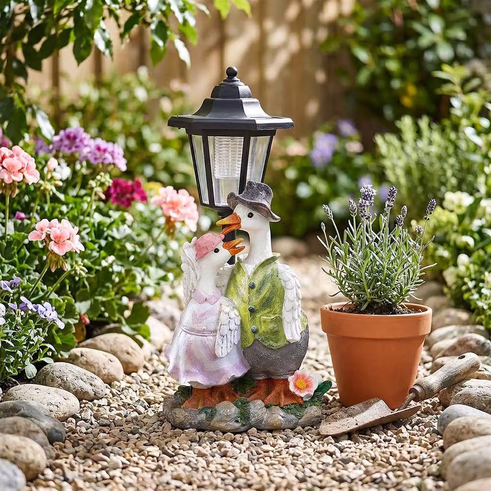 Emitto Green Solar Duck Garden Ornament with LED Light – 2