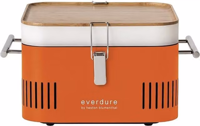 Everdure CUBE Portable Tabletop Charcoal Barbecue in Orange