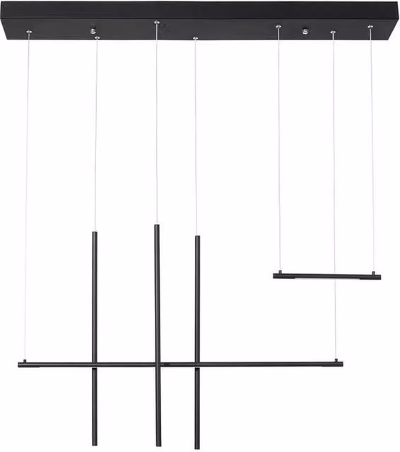 Netlighting Elettra Bar Pendant Light in Sandy Black Aluminium with 35W LED, 2450Lm and 3000K Warm White Light – 1