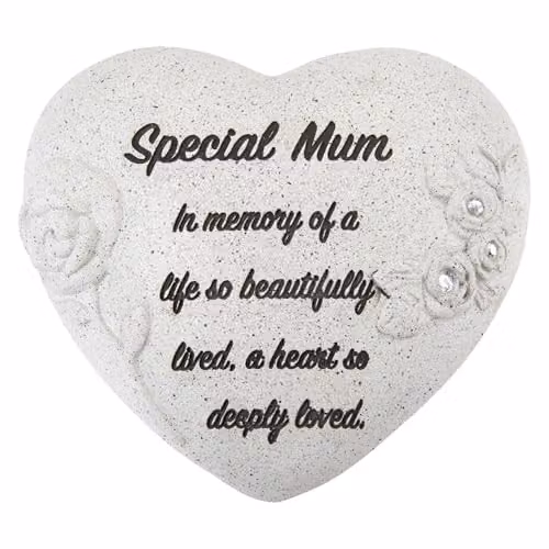 VFM e-Store Memorial Flower Pot Remembrance Ornament, Grey, W: 16 cm, D: 14 cm, H: 7 cm – 1