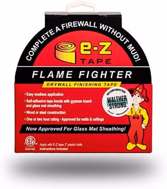 Walther Strong Flame Fighter Self-Adhesive Glass Fibre Tape, White, W: 50 mm, L: 76 m