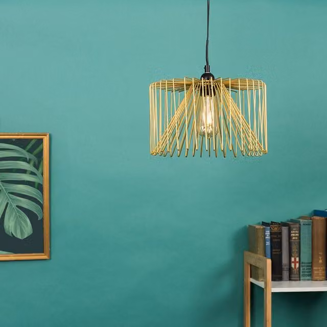 ValueLights Amadeus Modern Gold Metal Ceiling Pendant Shade, Shade Width: 18 cm – 2