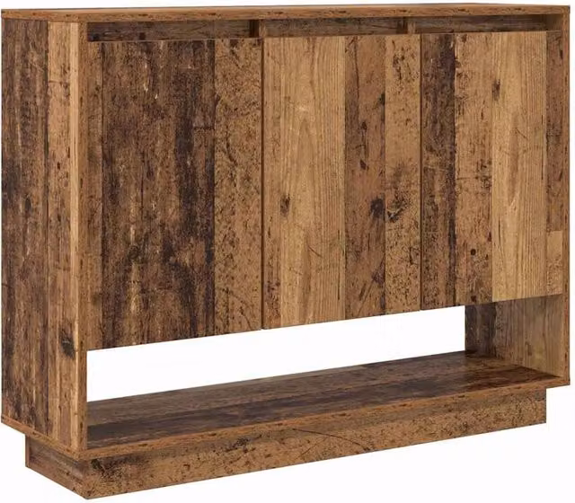 Berkfield Home Rustic Sideboard with Shelf and Door in Brown, W/D/H: 97 x 29 x 75 cm