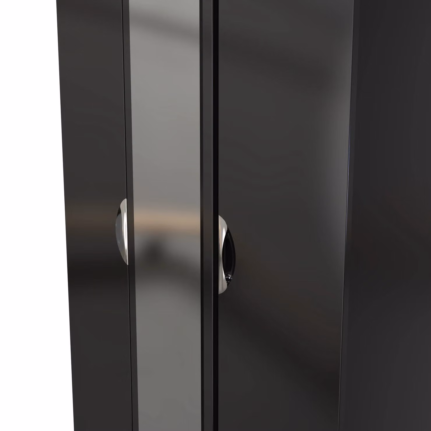Ready Assembled 2 U Holborn Tall Triple Mirror Wardrobe in Black – 3