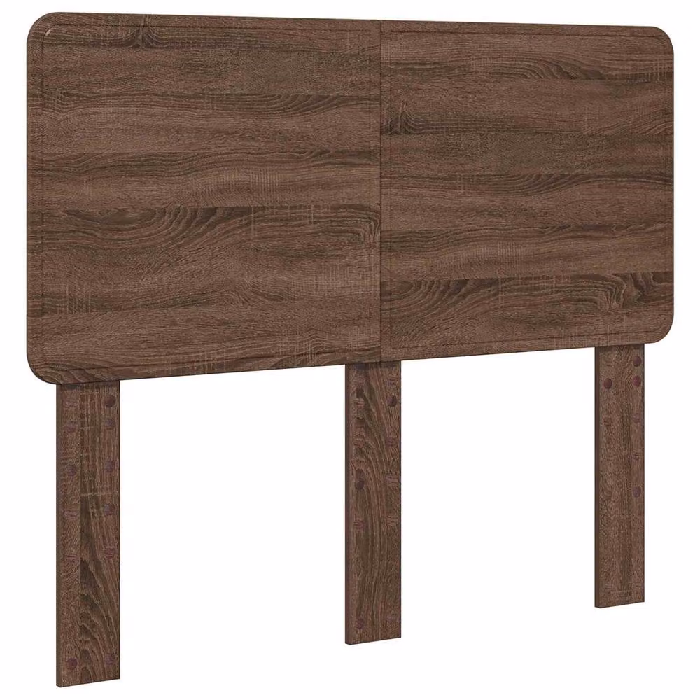 Berkfield Home Bed Frame with Headboard in Brown Oak, Solid Pine Wood and MDF, W/D/H: 120 x 190 cm – 3
