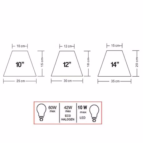K LIVING Coolie Grey Fabric Cone Lampshade for Modern Table, Floor or Pendant Lamps, Diameter: 30.48 cm – 2