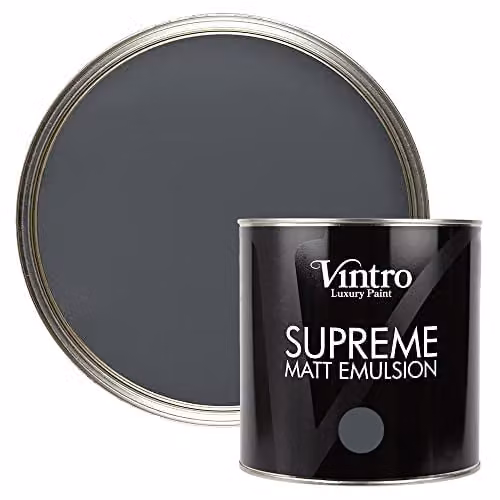 Vintro Luxury Matt Emulsion Multi Surface Paint in Wigeon Grey, 2.5 L