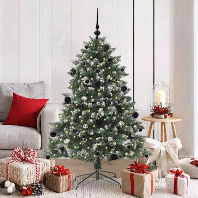 Berkfield Home Artificial Christmas Tree in Green, W/D/H: 105 x 105 x 150 cm – 1