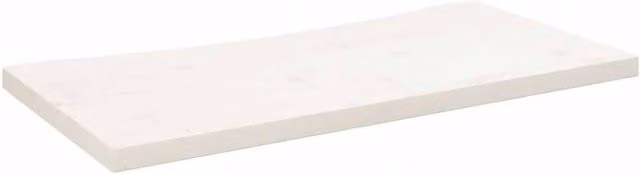 Berkfield Home White Solid Wood Pine Desk Top W: 80 cm, D: 40 cm, H: 2.5 cm