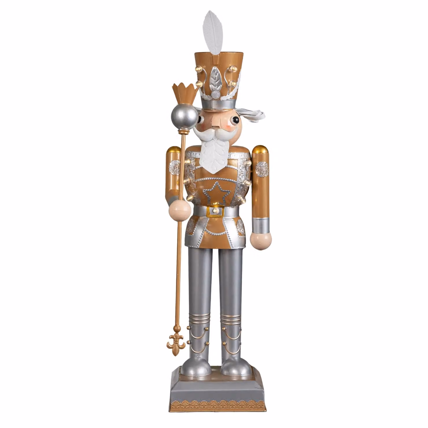 Samuel Alexander Gold LED Light Up Christmas Nutcracker Tabletop Decoration, Height: 80 cm – 3