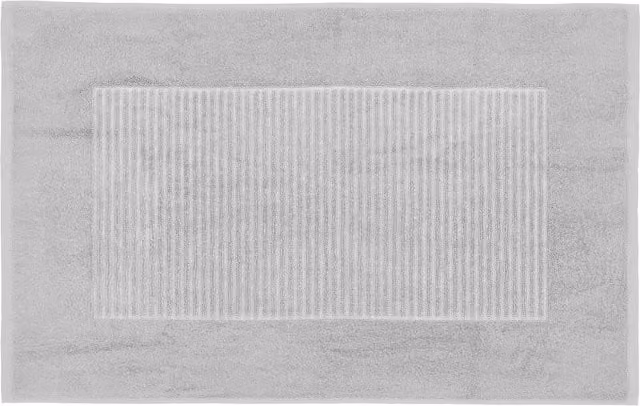 Bedeck 1951 Alessa Cotton Bath Mat, Silver, Rectangular
