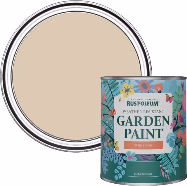 Rust-Oleum Water-Based Garden Paint in Satin Gloss Finish, Orange and Beige, 0.75 l