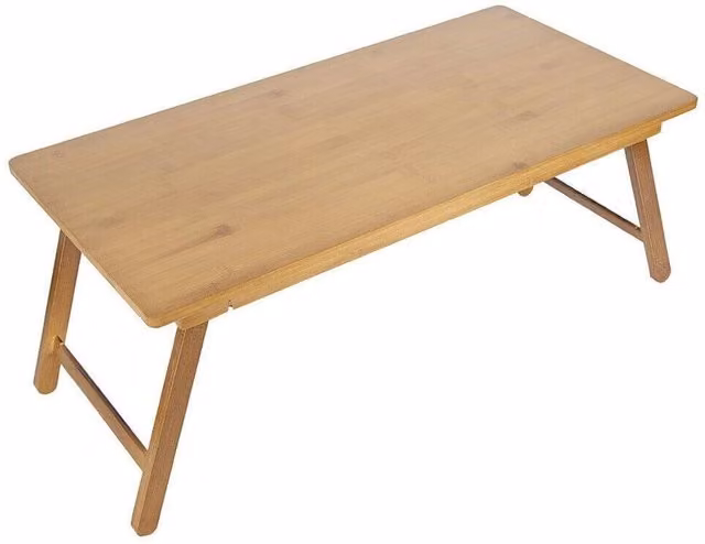 FORGEVIO Japanese Tatami Floor Table in Brown with Bamboo Wood Finish – 1