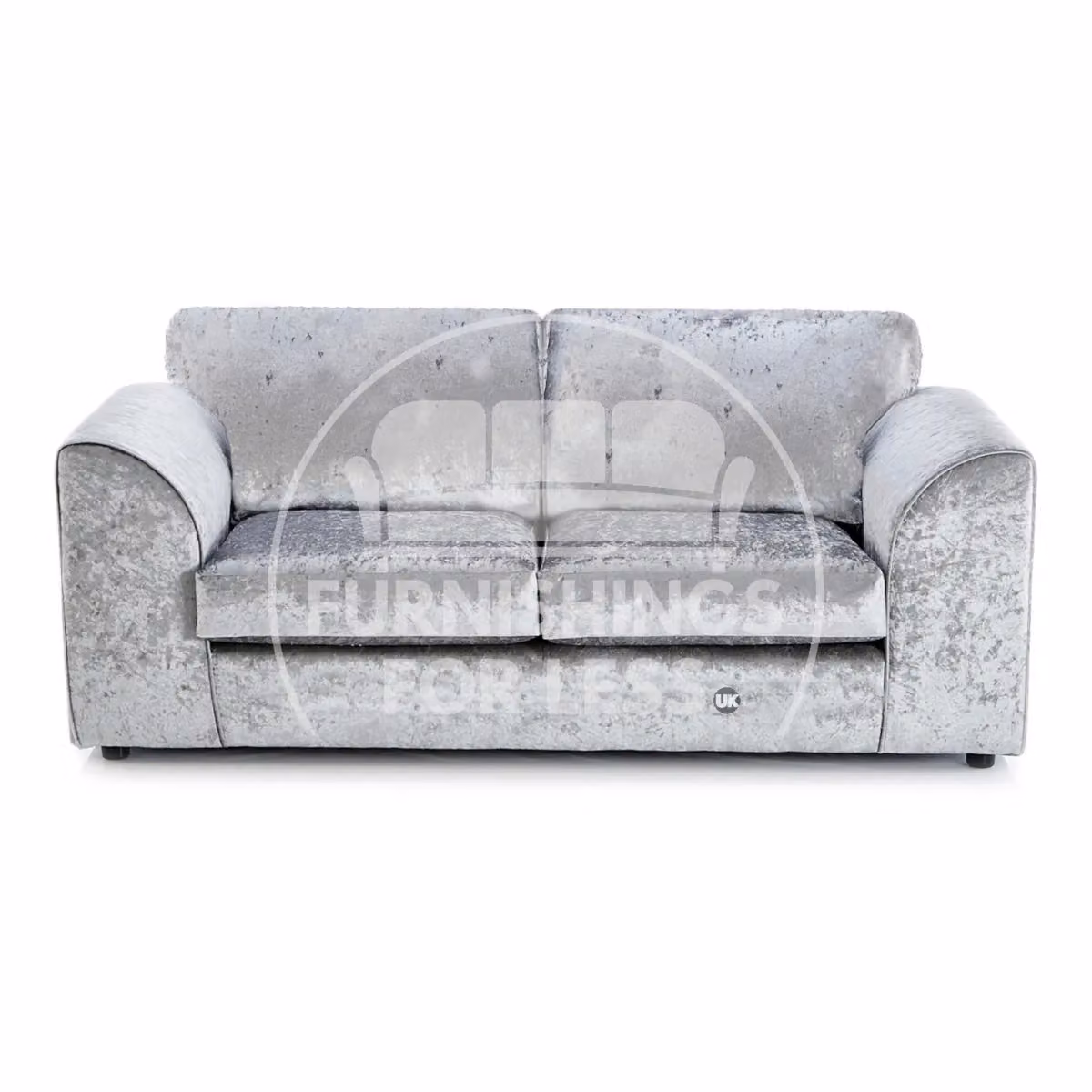 Furnishings For Less UK Crystal Crushed Velvet 3 and 2 Seater Sofa Set in Silver – 2