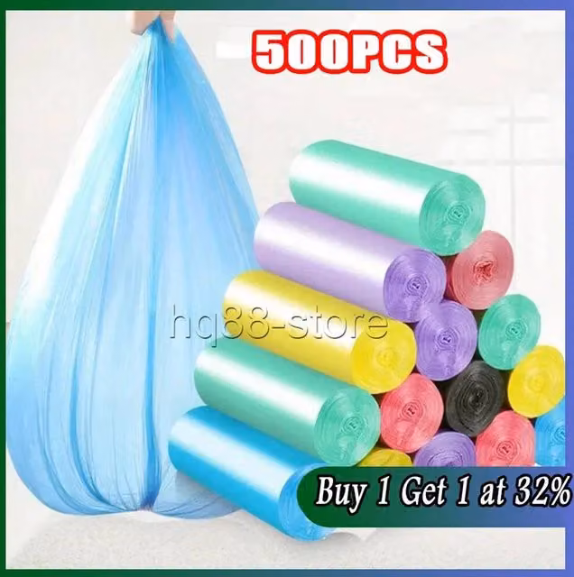 SPETLEK 500 Small Blue Trash Bags for Office and Kitchen, 100 x 15 cm