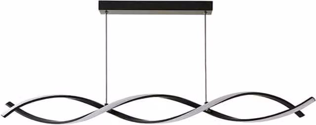 ValueLights Infinity Black Double Twist LED Bathroom Wall Light, Warm White 3000K