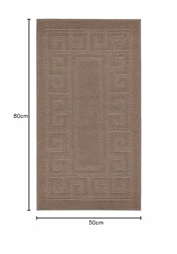 Desire Rugs Ivy Greek Key Non-Slip Machine Washable Kitchen Door Mat, Beige, W: 50 cm, D: 80 cm – 2