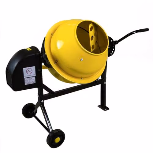 Charles Bentley 63L Portable Cement Concrete and Sand Mixer in Yellow – 1