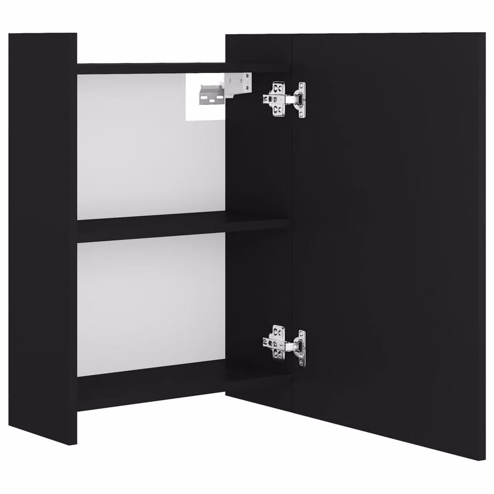 Berkfield Home Black Modern Wall Mounted Bathroom Mirror Cabinet with Hinged Doors, W/D/H: 62.5 x 20.5 x 64 cm – 5
