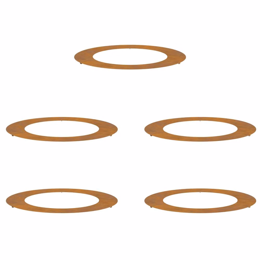 Berkfield Home Modern Corten Steel Planter with Decorative Inlays in Brown – 1