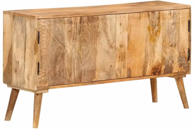 Berkfield Home Solid Mango Wood Sideboard in Brown, W/D/H: 110 x 30 x 60 cm
