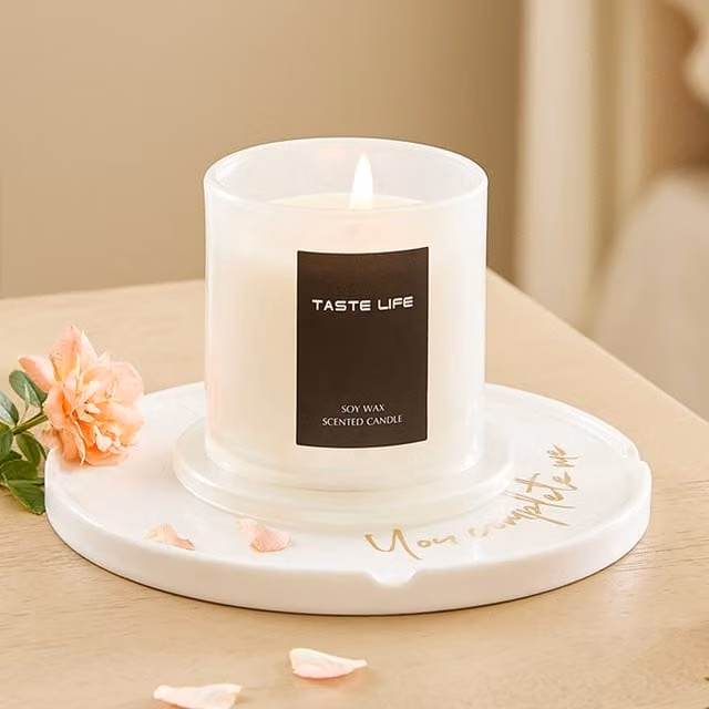 Livingandhome Daytime Brewed Tea Scented Soy Wax Votive Candle in White