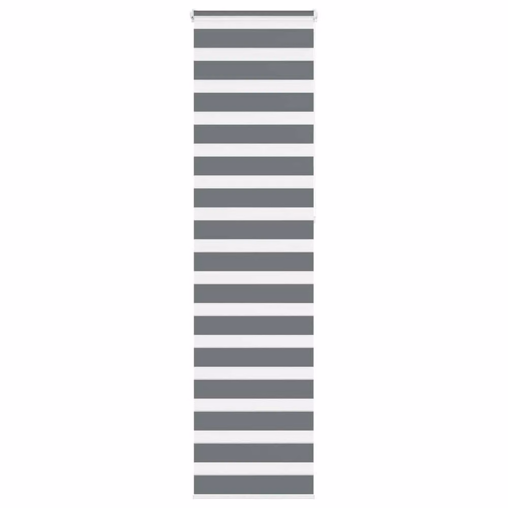 Berkfield Home Elegant Zebra Blind in Dark Grey, W: 65 cm, H: 230 cm, Polyester Fabric – 2