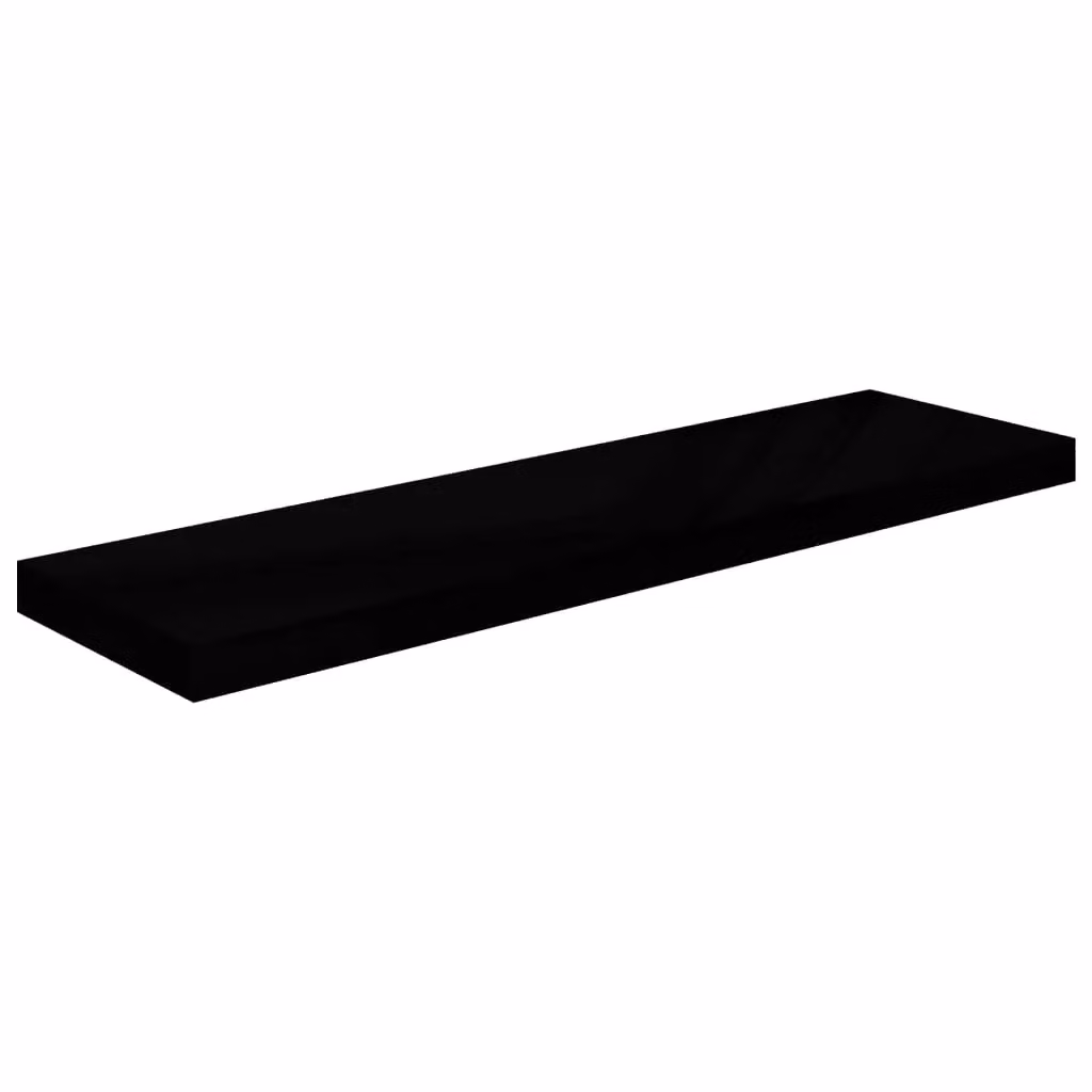 Berkfield Home Floating Wall Shelf in High Gloss Black, W/D/H: 90 x 23.5 x 3.8 cm – 2